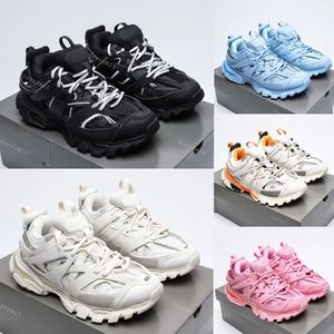 3.0 Tracks 3 Top Quality Men Femme Femmers LED Sneaker Runner Shoe Designer Sneakers Cuir Triple S Fashion Black White Casual Chaussures 13567 .0 1567