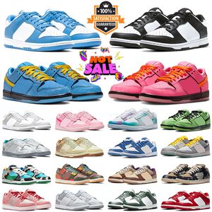 Envío gratis 2024 Panda Low Zapatos casuales Triple Pink Blossom Bubbles Buttercup Desbloquea tu espacio Chatarra Gris Blanco UNC Lows Deportes Hombres Mujeres Entrenadores Zapatillas de deporte