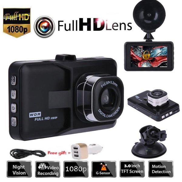 3 0 Vehículo 1080p DVR DVR Capticable 32 GB Cámara DVR Video Recordadora Memorial Dash Cam G-Sensor GPS263M