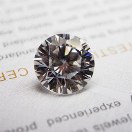 Pierre Moissanite en vrac de 3 0mm à 12mm, couleur D proche du blanc, coupe ronde, excellente qualité VVS1 avec certificat GRA 2453