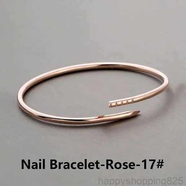3.0mm mince bracelet à ongles bracelet de créateur mode unisexe manchette bracelet en or luxe bracelets classiques bijoux cadeau Saint Valentin 3KRO4