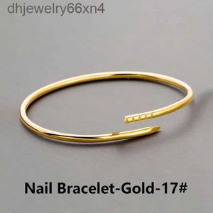 3.0mm dunne nagel armband designer Fashion unisex manchet gouden armband luxe Klassieke armbanden sieraden Valentijnsdag cadeau 7POI