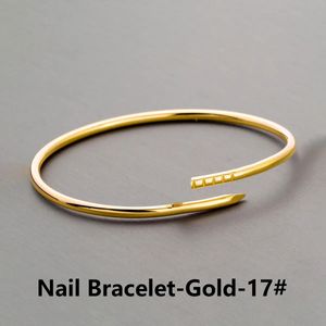 3.0mm mince clou bracelet designer mode unisexe manchette bracelet en or luxe bracelets classiques bijoux cadeau de Saint Valentin 79EQ