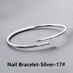Bracelet à ongles fins de 3.0mm, manchette unisexe de styliste, bracelet en or de luxe, classique, bijoux, cadeau de saint valentin 24XE