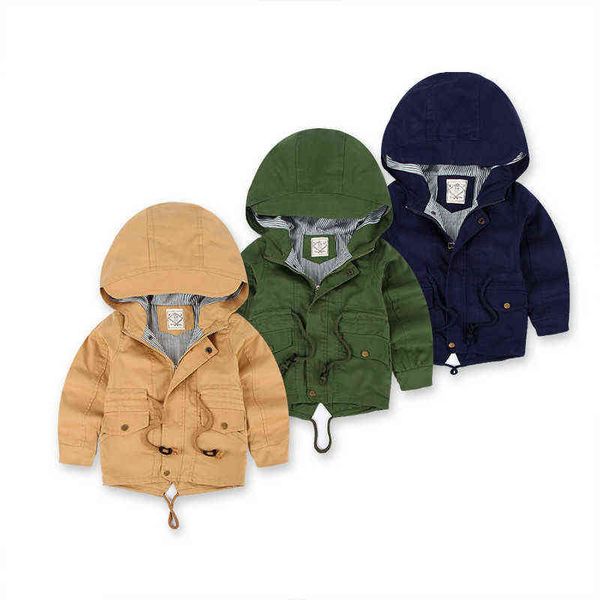 3-10 ans enfants d'hiver garçons vestes à capuche enfants Boys Baby Babywear Toddler Children Windbreaker J220718