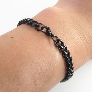 Pulsera de cadena gruesa de 3-11mm para hombres y mujeres, pulsera de cadena de eslabones cubanos de acero inoxidable, joyería masculina pesada Punk clásica