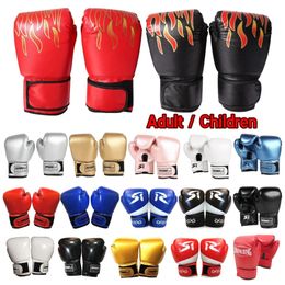 3-12 años Guantes de boxeo para niños Cuero de PU MMA Bolsa de boxeo para lucha Guantes de kickboxing Karate Muay Thai Entrenamiento Guantes de entrenamiento Kids240115