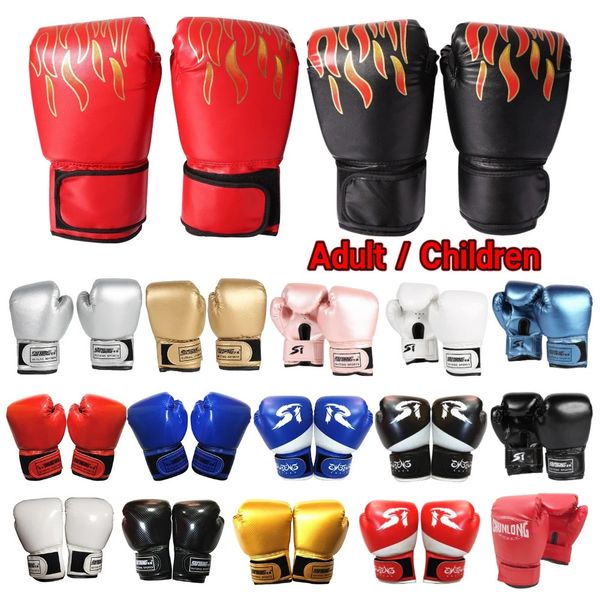 3-12 ans enfants gants de boxe en cuir PU MMA combat sac de boxe gants de kickboxing karaté Muay Thai entraînement gants d'entraînement Kids240115