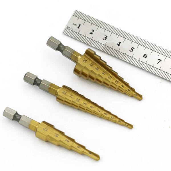 3-12 mm 4-12 mm 4-20 mm recto de ranura de ranura de perforación HSS titanium titanium metal metal orificio de metal núcleos herramientas de perforación de cono