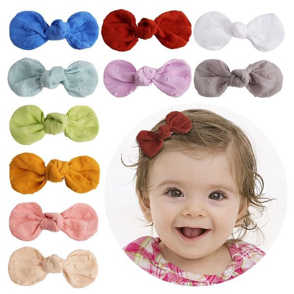 Pinces à cheveux en coton pour bébés filles, 3.14 pouces, Barrettes pour enfants, pinces à cheveux en forme de lapin, épingles à cheveux, accessoires pour cheveux