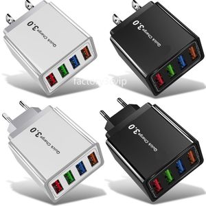 Chargeur mural à 4 ports USB, haute vitesse 3,1a, EU US, adaptateur d'alimentation automatique, prise pour Iphone 14 15, Samsung, téléphone Android, PC, mp3 F1