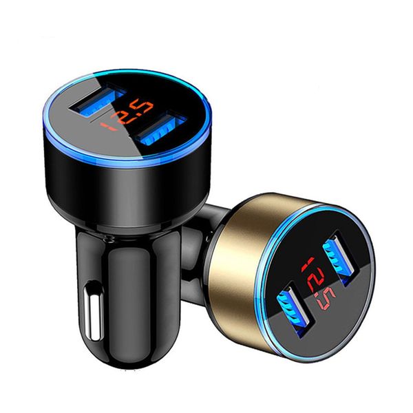 3.1A LED Display Dual USB Car Charger Universal Mobile Phone Car-Charger pour Samsung S8 S9 Tablet