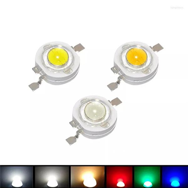 3,2-3,6 V 1W 3W LED COB lámpara Chip blanco rojo azul amarillo rosa UV RGB Mini bombilla diodo cuentas para proyector DIY