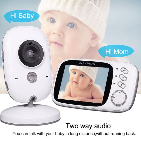 Monitor de vídeo inalámbrico LCD a Color de 3,2 pulgadas para bebé, visión nocturna, Monitor de niñera de 5m, cámara de seguridad de vigilancia Bebek Lullabies VB603