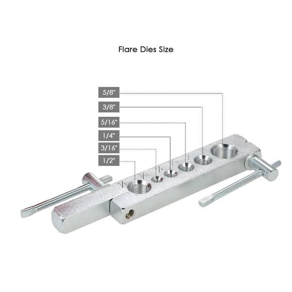 Envío gratuito Kit de herramientas de abocardado para cortador de tubos de 3-28 mm Expansor de tubos manual Dispositivo de boquillas de expansión métricas/en pulgadas para herramienta de abocardado de tubos de cobre