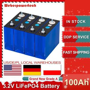 3.2V 100Ah LiFePO4 batterie 4/8/12/16/32/48 pièces cellules rechargeables Lithium fer Phosphate Batteries bricolage 12V 24V 48V Pack pour solaire