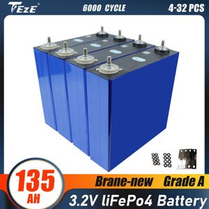 Batterie Lifepo4 rechargeable, 3.2V, 135ah, Lithium, fer, Phosphate, 6000 cycles, pour camping-car, fauteuil roulant électrique, voiturette de Golf, bateau, ue, US, sans taxe