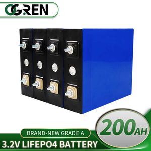 3.2V 200AH LIFEPO4 Batterij 1/4/8/16/32 % Oplaadbare lithiumijzerfosfaatcel 12V 24V 36V voor RV Golf Cart Yacht Forklift