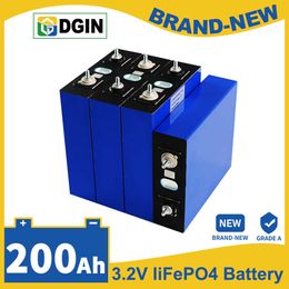 Batería Lifepo4 de 3,2 V y 200Ah, paquete de batería recargable de células LFP de grado A, ciclos profundos para 12V, 24V, 48V, caravanas, barcos EV