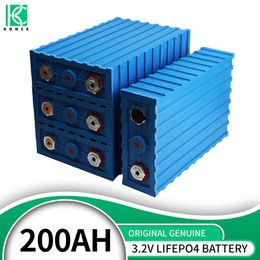 3.2V 200AH LIFEPO4 Batterij Oplaadbare lithiumijzerfosfaat DIY -cellen voor 12V 24V 48V RV Yacht Golfkarren Elektrische folklifts