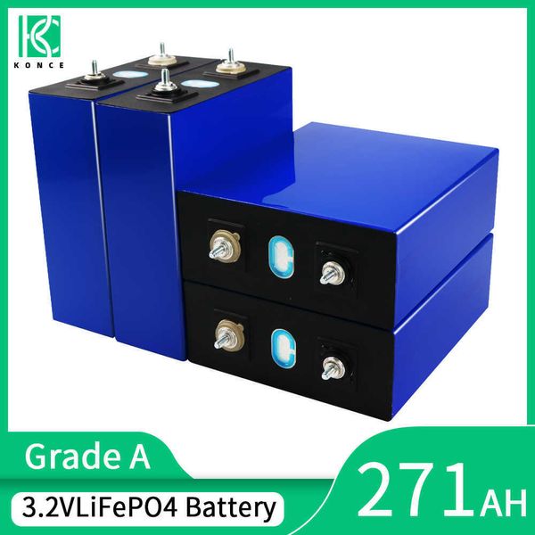 3,2 V 271 Ah 280 Ah Lifepo4-Batterie, brandneue, vollständig abgestimmte DIY-Batterie mit Sammelschienen-Akku für 12 V, 24 V, Wohnmobile, Golfwagen, Elektroautos