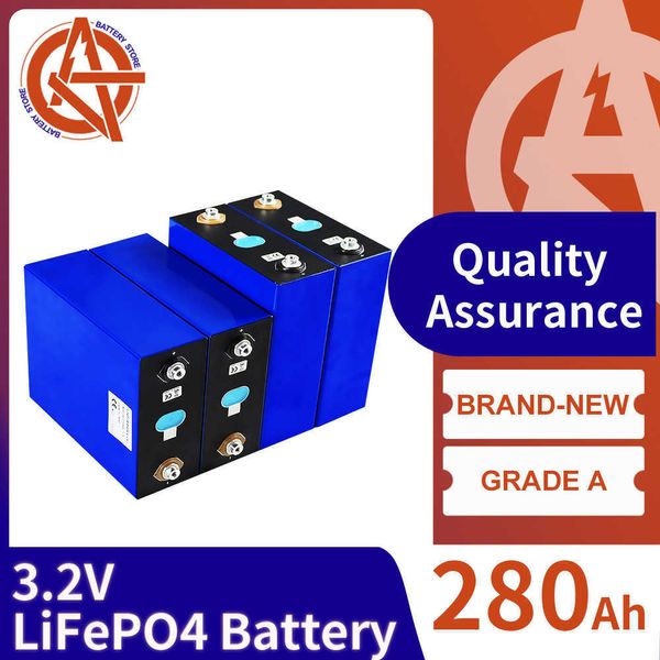 Batterie LiFePo4 3.2v 280ah, Lithium fer Phosphate, batterie Rechargeable pour 12V 24V 48V RV Moto bateau chariot offre spéciale