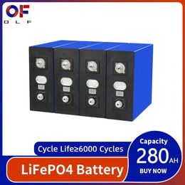 Batterie Lifepo4 Rechargeable 3.2V 280Ah, cellule Lithium fer Phosphate, bricolage pour bateau 12V 24V 48V EV, chariot de Golf, chariot élévateur, système solaire