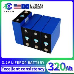 3.2V 320AH LIFEPO4 Batterij 4/8/16/32pcs Gloednieuw doe -het -zelf voor bootgolfkar Yacht Forklift snel verzending EU US Warehous belastingvrij