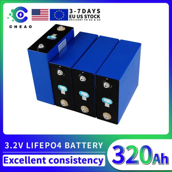 Batería Lifepo4 de 3,2 V y 320Ah, 4/8/16/32 Uds., bricolaje, nuevo, para barco, carrito de Golf, yate, carretilla elevadora, envío rápido, almacén de UE y EE. UU. LIBRE DE IMPUESTOS