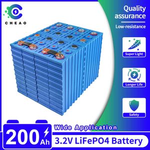 3.2V Lifepo4 200Ah batterie haute capacité remplaçable LiFePo4 cellules Pack costume pour RV bateau solaire vent stockage UPS système de secours