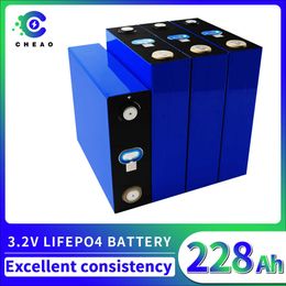 3.2V LIFEPO4 Batterij 228AH Hoge capaciteit Oplaadbare lithiumijzerfosfaatbatterij voor 12V 24V 48V RV Solar System Camper Boat