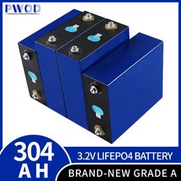 Batterie Lithium fer phosphate 3.2V LiFePO4, 304ah, Rechargeable, pour bricolage, voiturette de Golf, Yacht, camping-car, prismatique, 12V, 24V