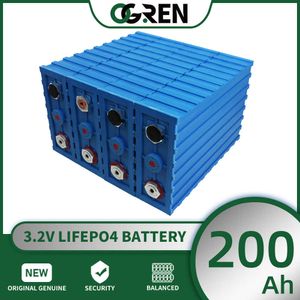 Batterie au Lithium 3.2V 200Ah Lifepo4, 1/4/8/16/32 pièces, cellules solaires rechargeables pour système solaire de bateau, voiturette de Golf, camping-car, 12V, 24V, 48V