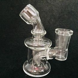 3,3 pouces Mini verre huile Nano Rigs Bongs 14mm femelle Pyrex eau Bong recycleur conduites d'eau en verre martien verre émoussé barboteur