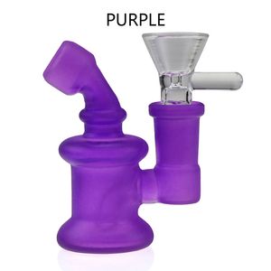 3,3 pouces Mini Heady verre Bong Dab Rigs avec bol en verre gratuit vert clair Pyrex verre bécher Bongs plates-formes pétrolières conduites d'eau