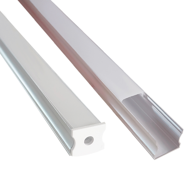 3.3ft/1M LED -kanal med mjölkig vit LED -remsa täcker superbrett aluminiumkanal u form grunt profilspår för vattentät strip ljus usastar