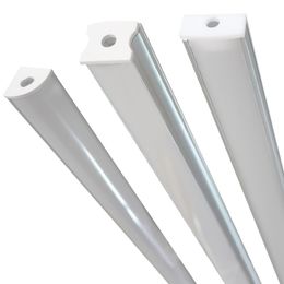 3.3FT / 1M zilveren LED-kanaal met melkwitte LED-lichtverspreider Ondiep ontwerp Superbrede aluminium LED-rail Extrusie Waterdichte LED-strip, U-vormig kanaal usalight