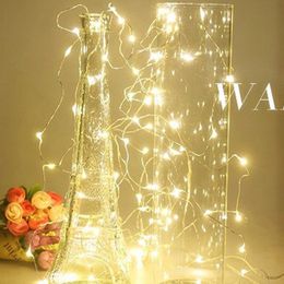 3,3 pieds 20 LED Mini guirlande lumineuse étanche fil de cuivre luciole étoilée pour bricolage fête de mariage bocaux Mason artisanat décorations de Noël blanc oemled