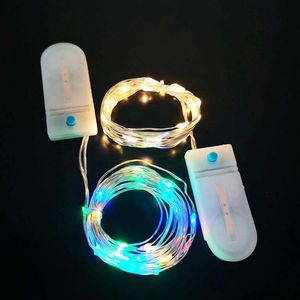 3,3 pieds 20 LED Mini guirlande lumineuse étanche fil de cuivre luciole étoilée pour bricolage fêtes de mariage bocaux Mason artisanat décorations de Noël blanc usalight