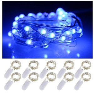 3.3ft 20 LED Mini Luces de hadas a prueba de agua Alambre de cobre Firefly Starry Lighty para DIY Wedding Party Masons Jarss Crafts Decoraciones navideñas crestech