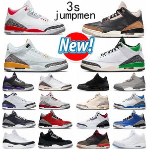 3 3s dames heren basketbalschoenen jumpmen 3 Fire Red 3s Dark Iris Desert Elephant Lucky Green Cardinal racer blauw wit cement laser oranje unc heren sneakers sneakers