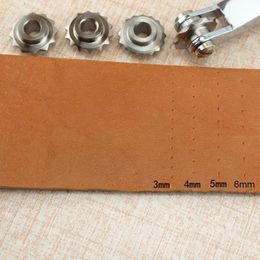 Tableau de cuir DIY 3/4/5 / 6 mm sur le point de marquage de marquage d'espacement de roulette outil d'espacement en cuir