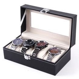 3 4 5 8 roosters PU Leather Watch Box Sieraden Holder Holder Organisator voor Men Quartz Gift 220719