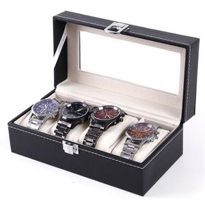 3 4 5 8 grilles PU cuir montre boîte bijoux présentoir support organisateur pour hommes Quartz cadeau 220719