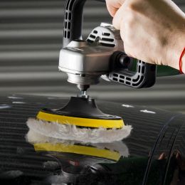 3/4/5 inch auto polijstkussenset auto wax spons schijf wollen wiel boorpakket kit professionele auto verfverzorging buffering pads