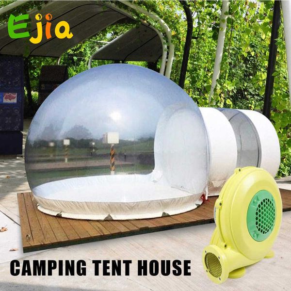 3/4/5 M Tienda de burbujas inflable Casa inflable Familia Cuerpo de campamento 360 Aire de aire transparente Sala de burbujas para acampar salvajes