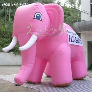Ballon gonflable en forme d'éléphant rose, 3/4/5m, Animal soufflé à l'air, pour exposition publicitaire extérieure, fabriqué en chine, bonne vente