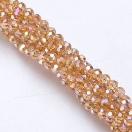 3 4 6 8 mm Oostenrijk Ronde kristallen kralen AB Kleur gefacetteerde glazen kralen losse spacer Bead voor jewel Diy armband ketting maken