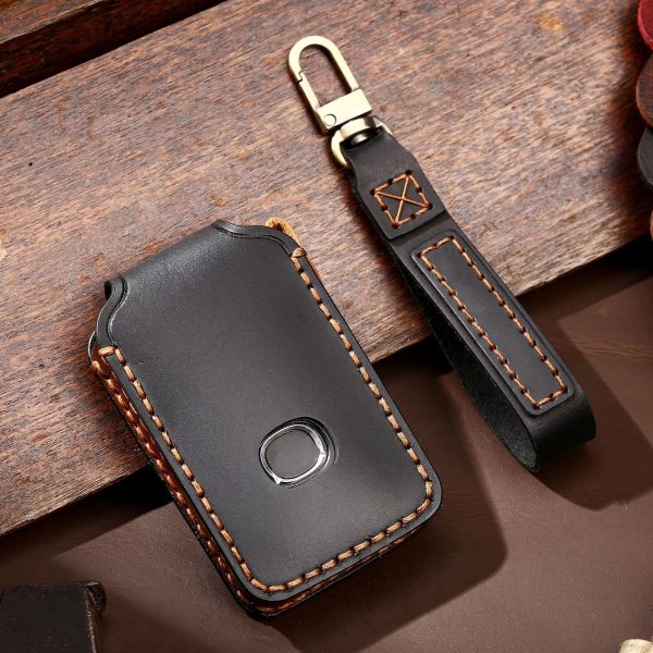 Funda para llave de coche con 3 / 4 botones, funda Fob de cuero, llavero para Mazda 3 Alexa CX30 CX-4 CX5 CX-5 CX8 CX-8 CX-30 CX9 CX-9