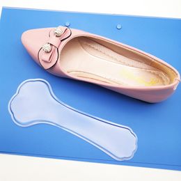 Semelles intérieures en Silicone pour femmes, coussin de traitement des pieds, Absorption des chocs, antidérapantes, Anti-ampoules, Anti-douleur, Gel de Massage, 3/4